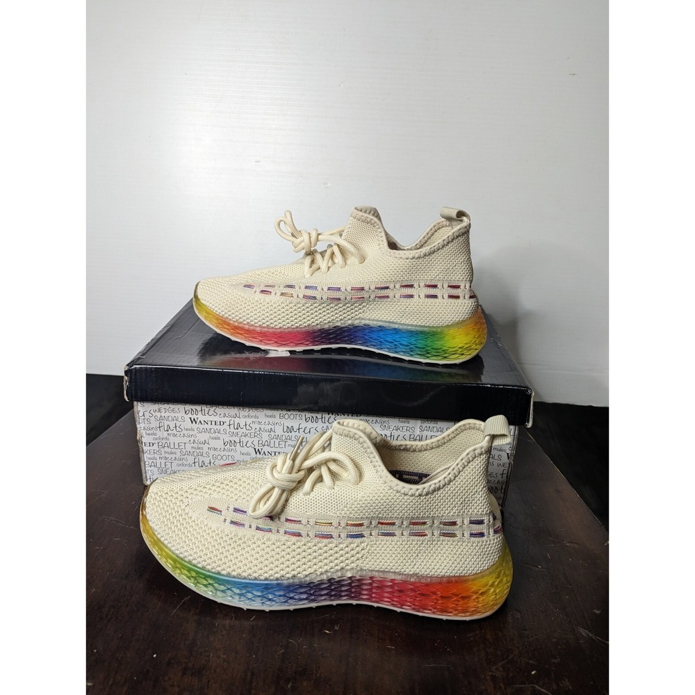 Wanted Women's NEW Streak Speed Knit Fitness Size 7 Rainbow Running Shoes